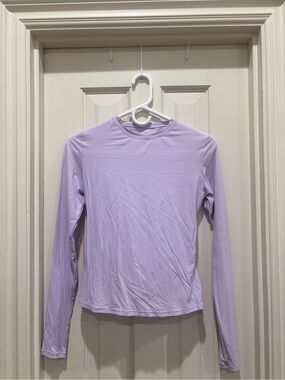 SKIMS Lavender Long-Sleeve Crop Top